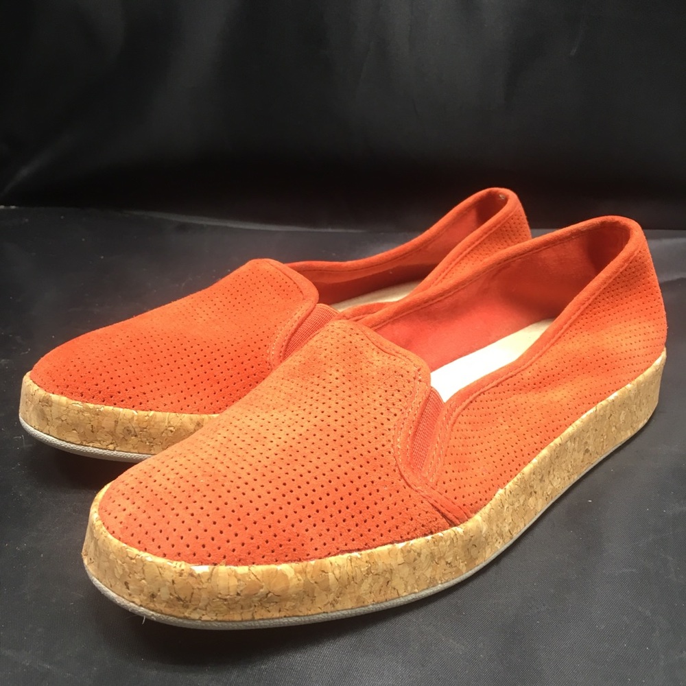 Isaac Mizrahi Live Orange Slip Ons